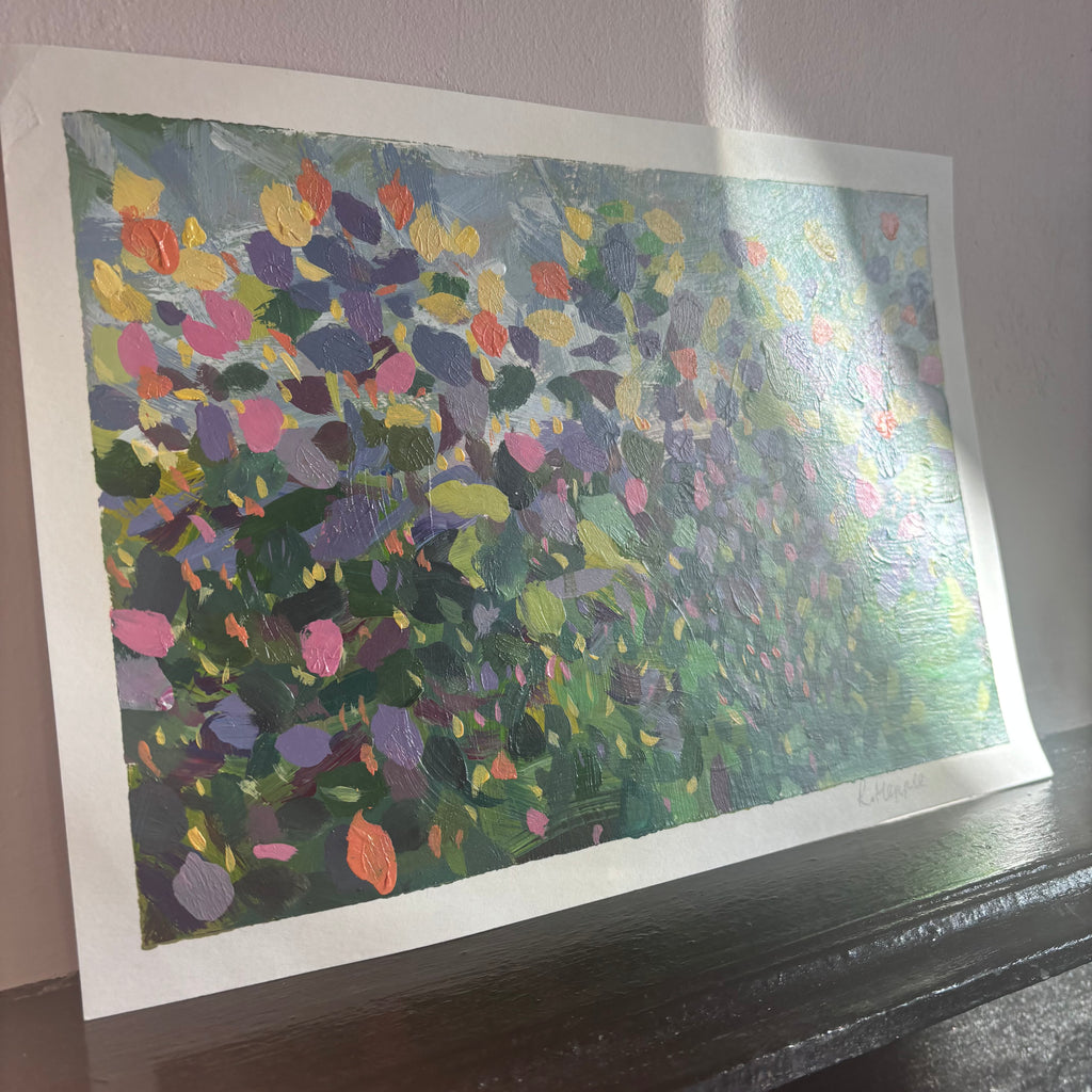 ‘Wild Meadow’ - Original Floral Abstract Art - 21x29.7cm